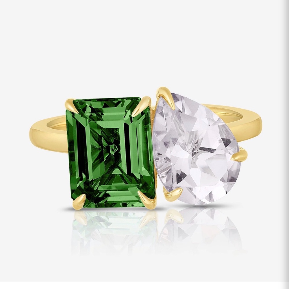 ✨ NEVER WORN – Ring Concierge Toi et Moi Gemstone Ring | 14K Gold | Size 5.5✨